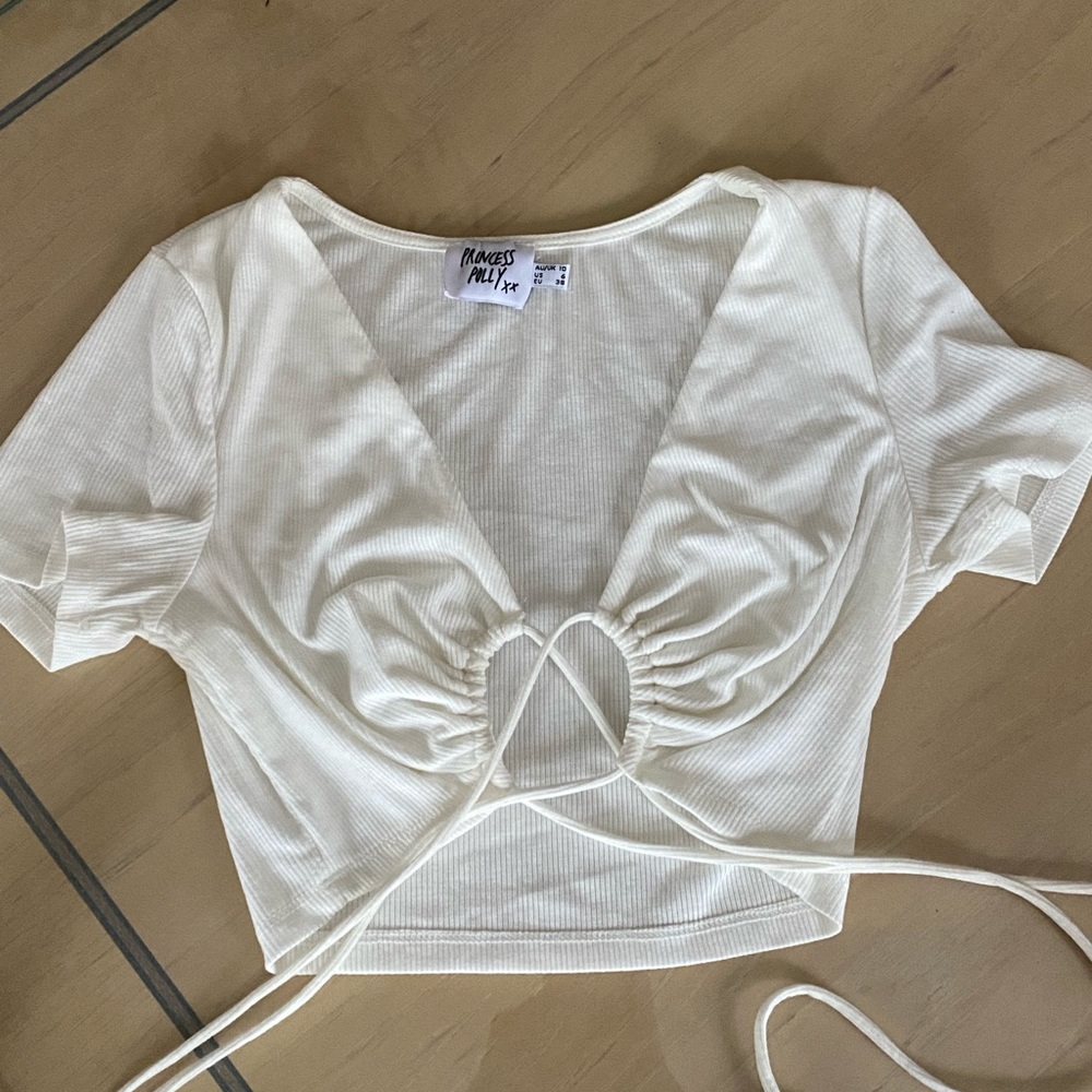 Princess Polly Bennie Top Short Sleeve White